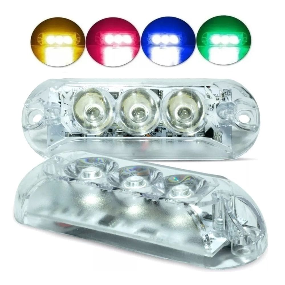 Kit 90 Farol RGB AJK 3 Leds 6W