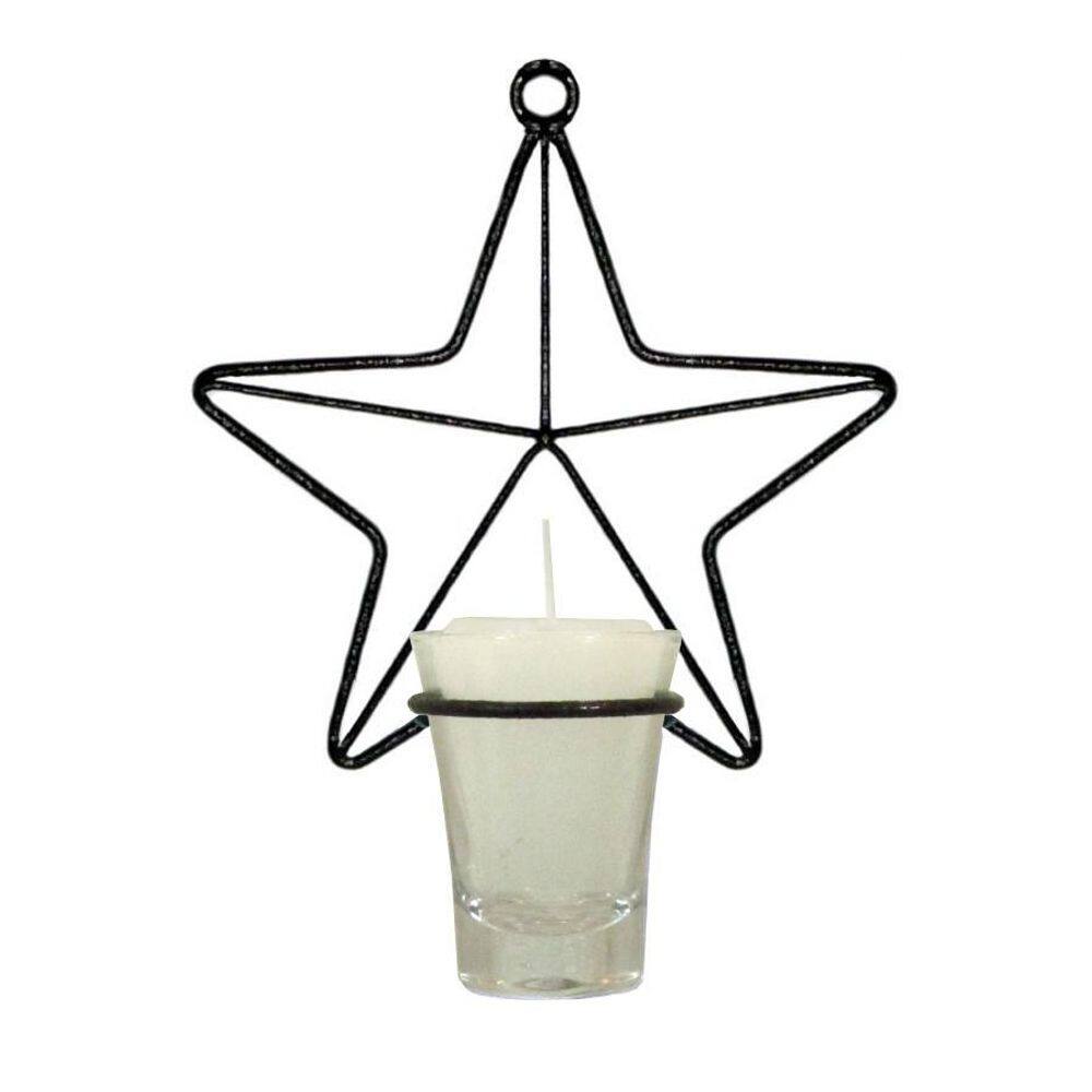 Estrela P Parede Vela Branca Arandela Decorativa Castiçal