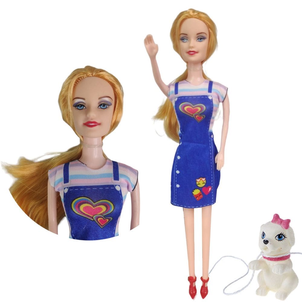 Boneca Princesa Cachorro pet Infantil Dia Das Crianças Brinquedo Presente Divertido