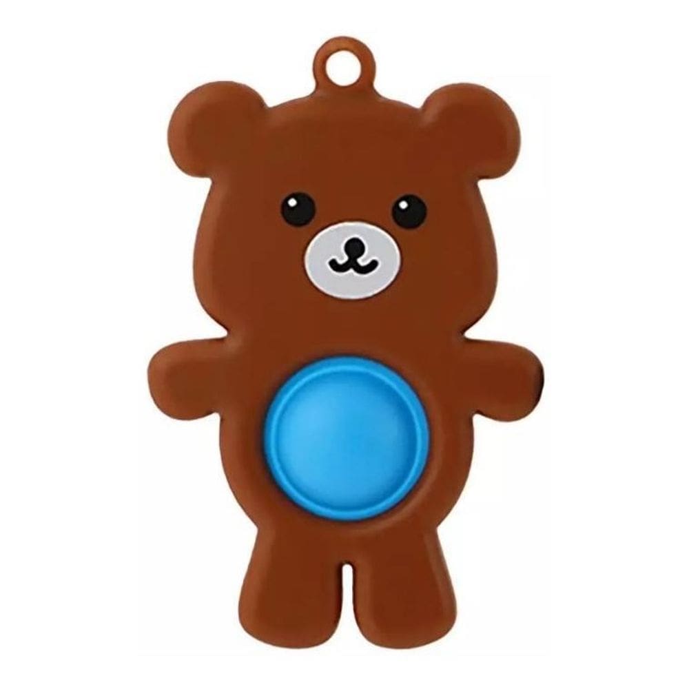Simple Dimple Fidget Toy Pop Bubble Sensorial Ursinho Marrom