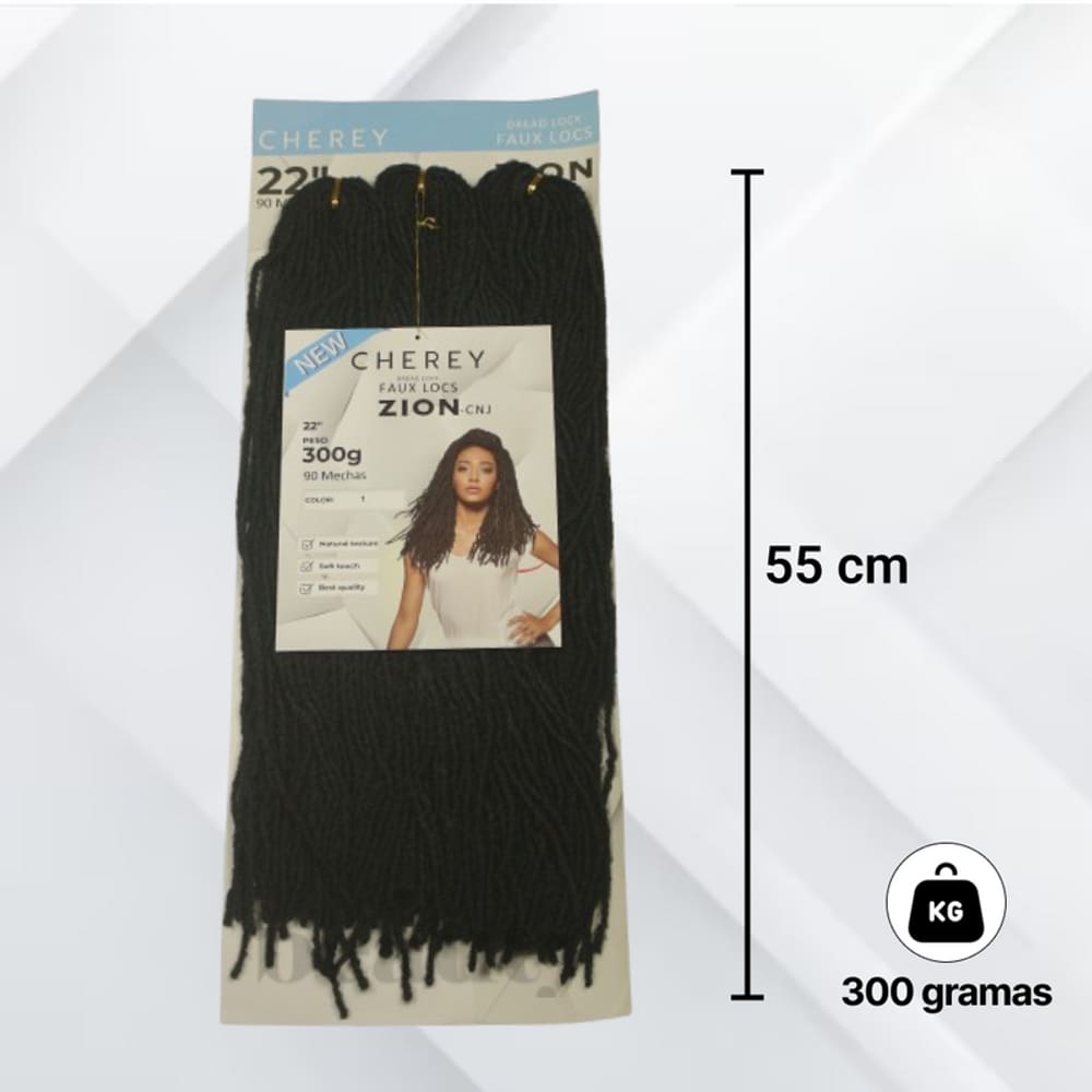 Cabelo Dread Faux Locs Zion 300G 55 Cm