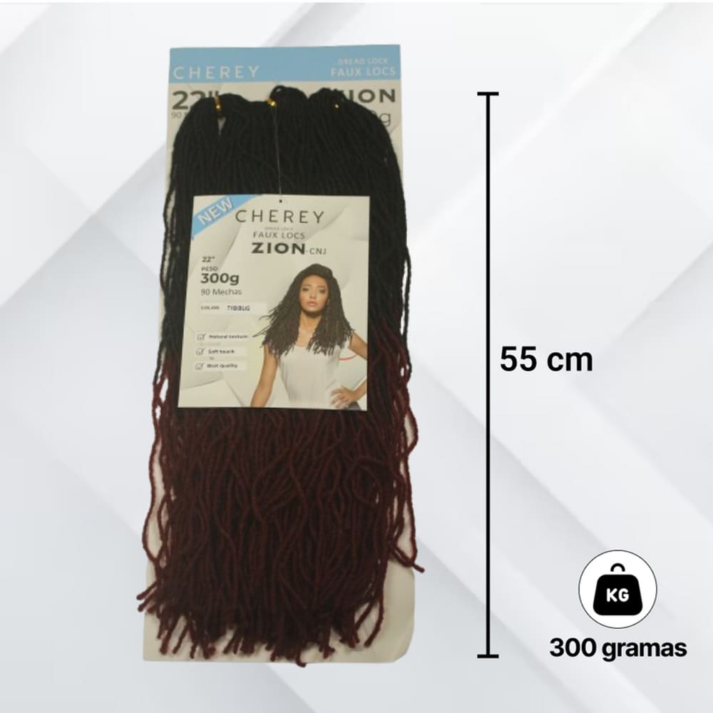 Cabelo Dread Faux Locs Zion 300G 55 Cm