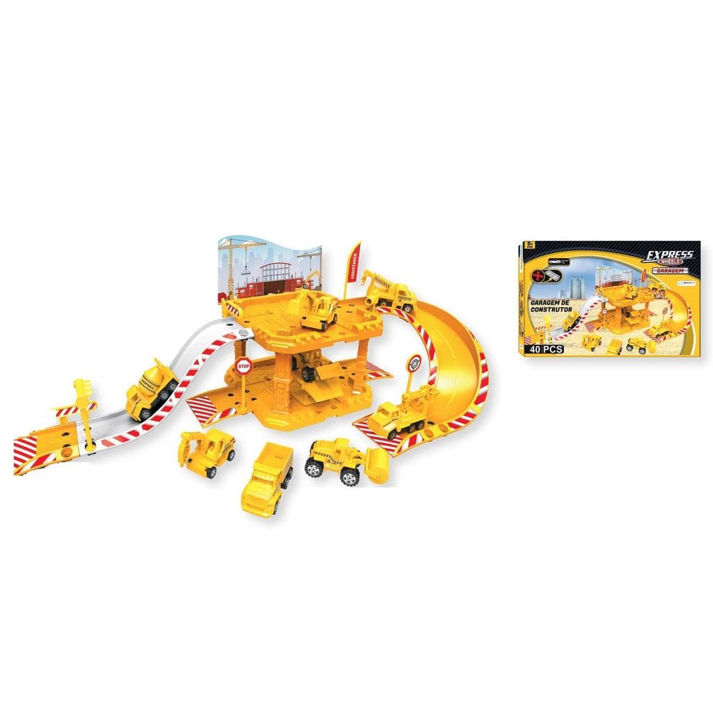 Garagem De Construção Express Wheels 40 Peças Multilaser