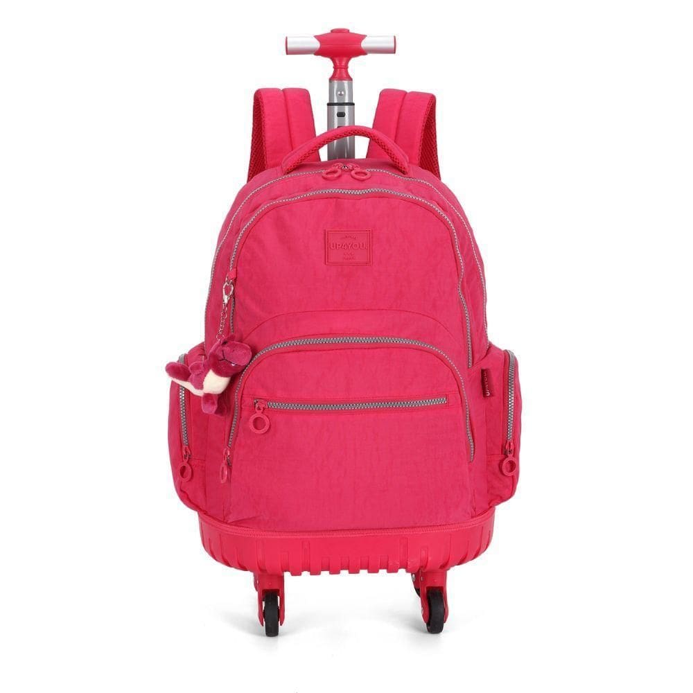 Mochila De Carrinho 4 Rodas Laptop Up4You Rosa Pink