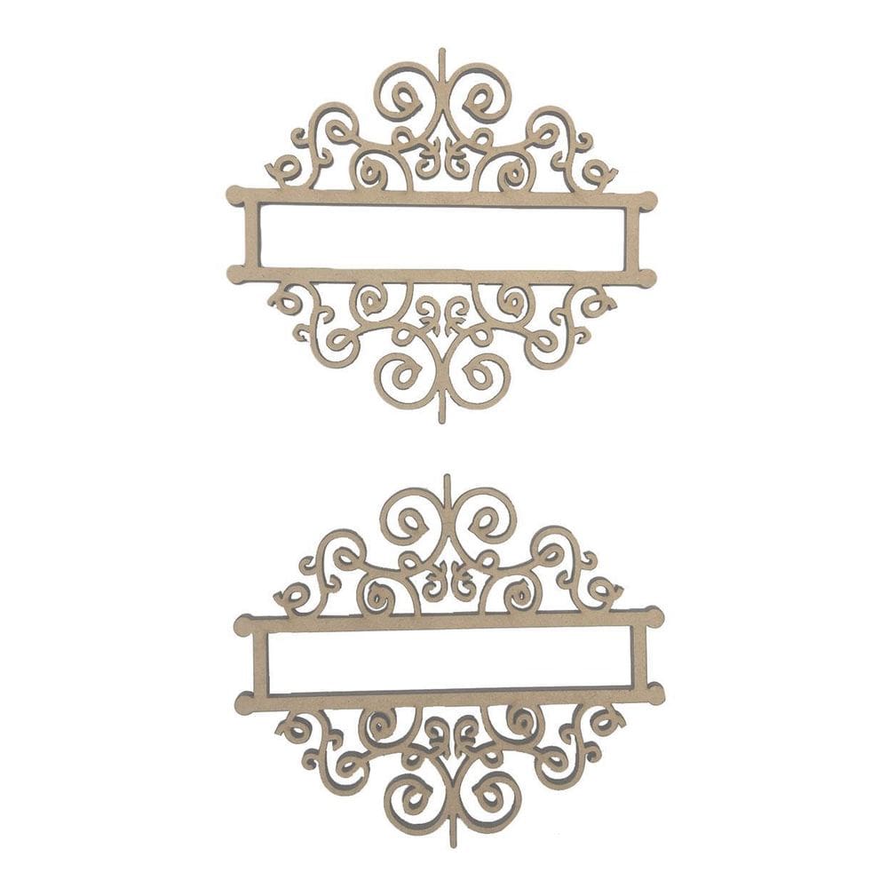 Aplique Laser Mdf - Arabesco - 2 Un - 10 Cm