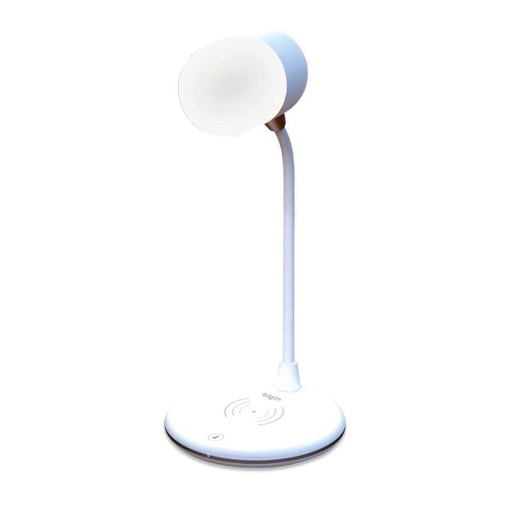 Luminária De Mesa Led Lumiplay Branca Elgin