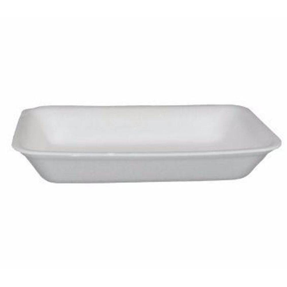 Kit 400 Bandeja De Isopor Branca - B02 Funda 21X14X2,8Cm