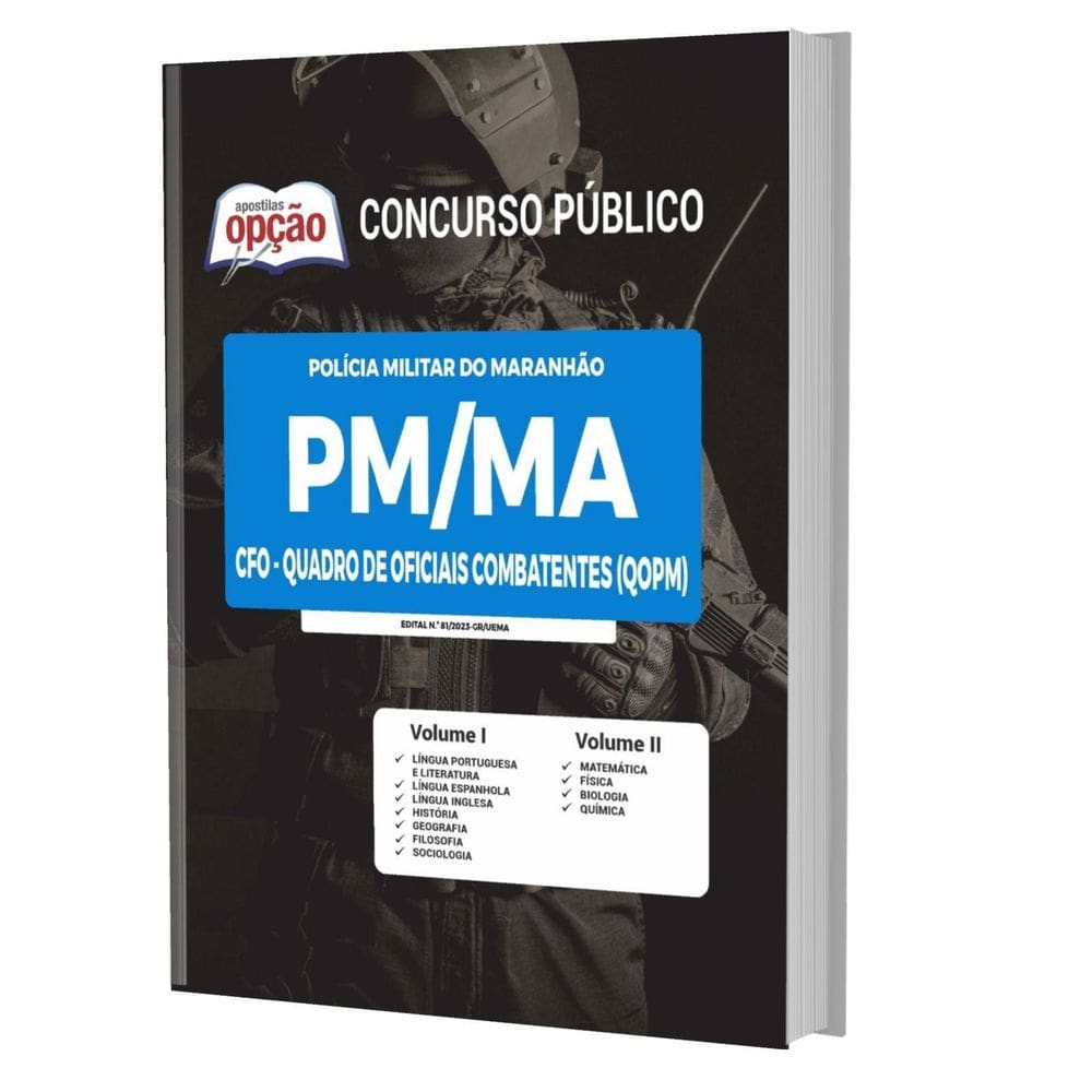 Apostila Pm Ma 2023 - Cfo - Quadro De Oficiais Combatentes