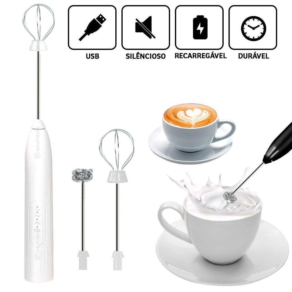Espuma De Leite Sem Fio: Mini Batedor Para Ovos E Bebidas