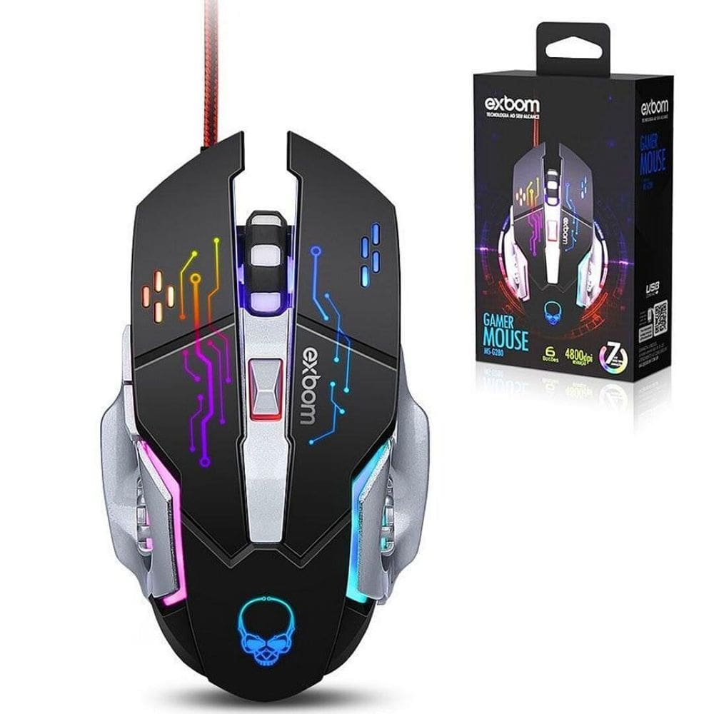 Mouse Gamer Infokit Ms-G280 4800 Dpi - 6D Rgb