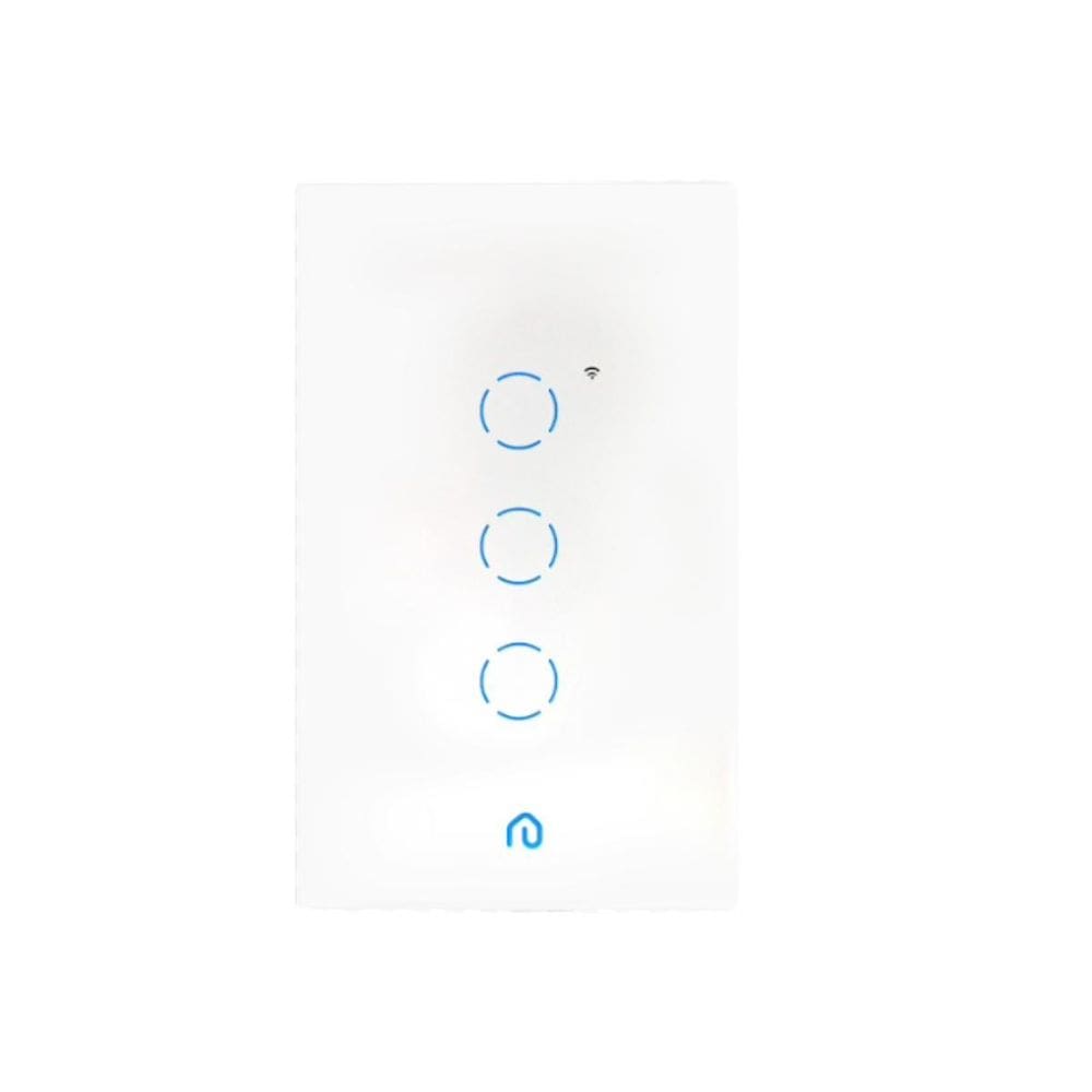 Interruptor Inteligente 3 Botões Touch Wi-Fi App Alexa Vidro
