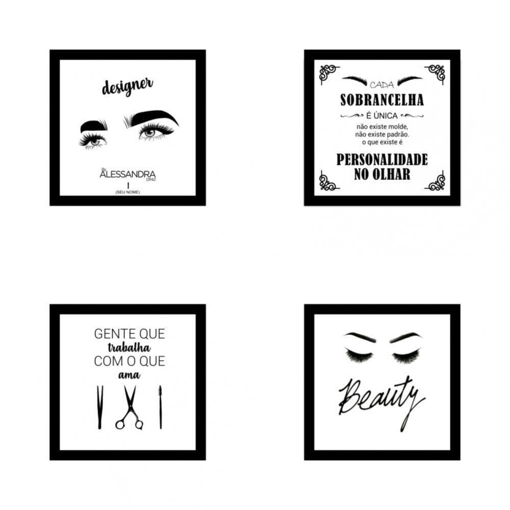 Kit De Quadros Decorativos Em Mdf Designer Sobrancelhas 13