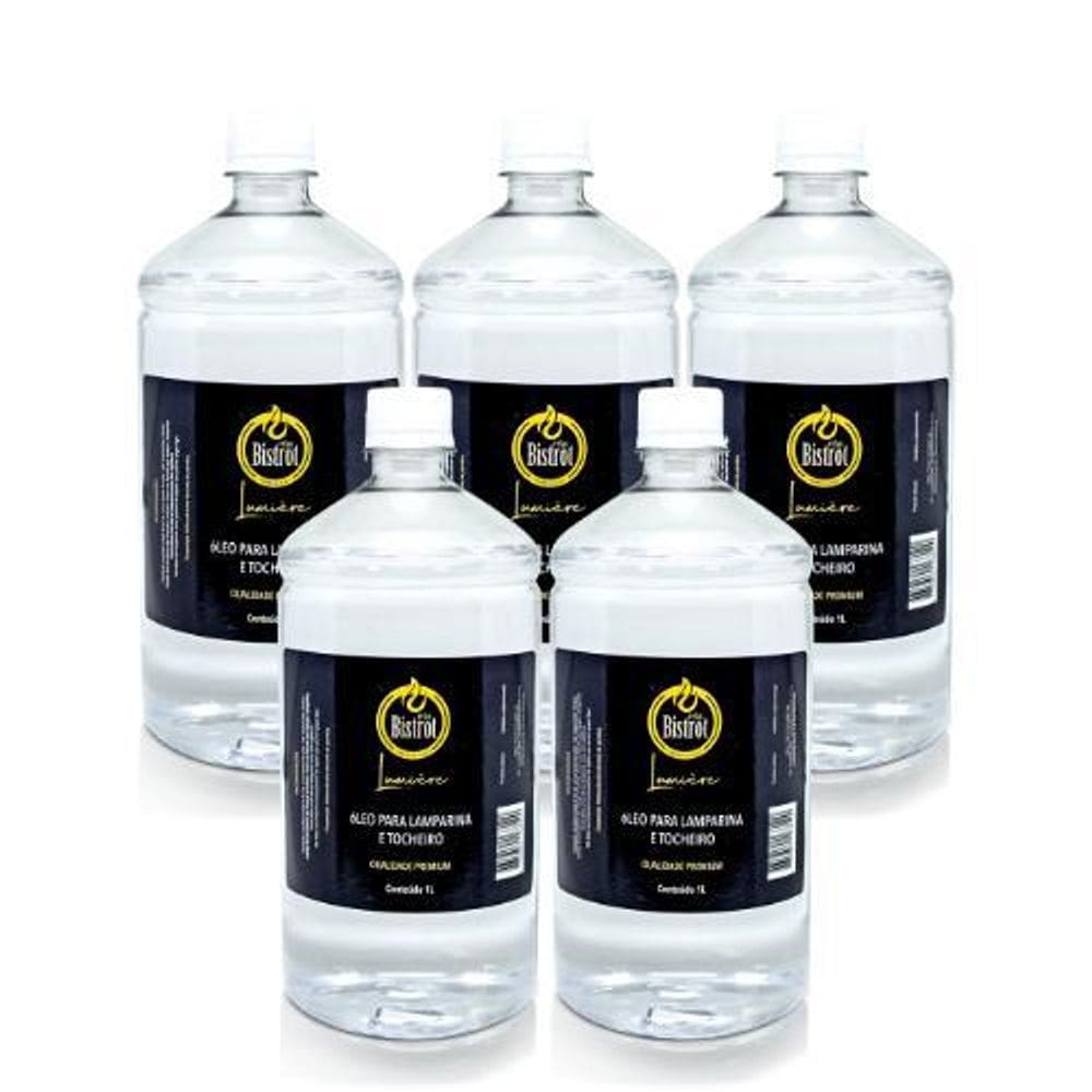Kit 5 Fluidos 1 Litro Puro Premium Velas Bistrot