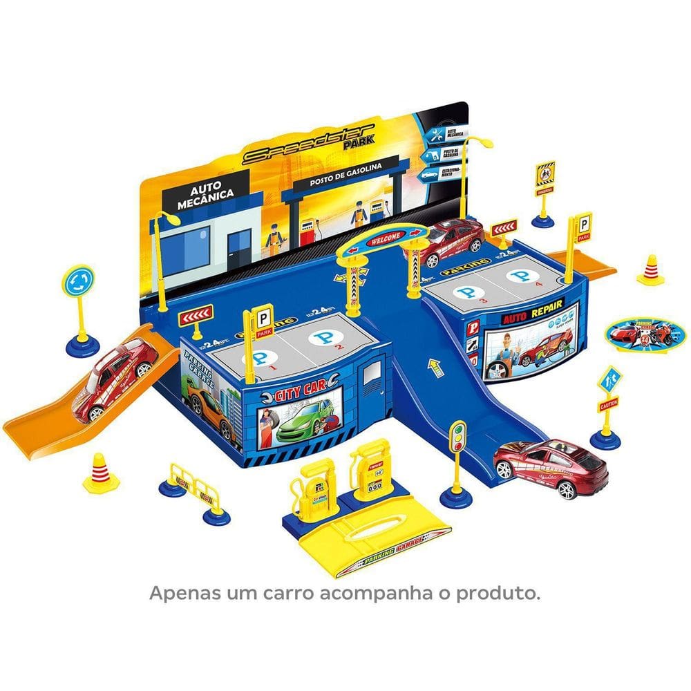 Pista Para CarrinhosHotwheels Polibrinq Speedster Park