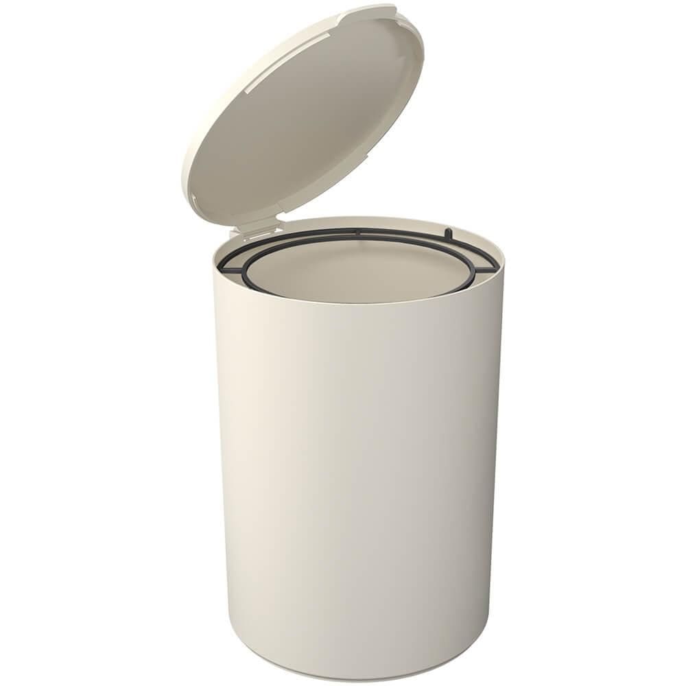 Lixeira para Banheiro e Cozinha Serene 5 Litros Cinza Claro - Coza