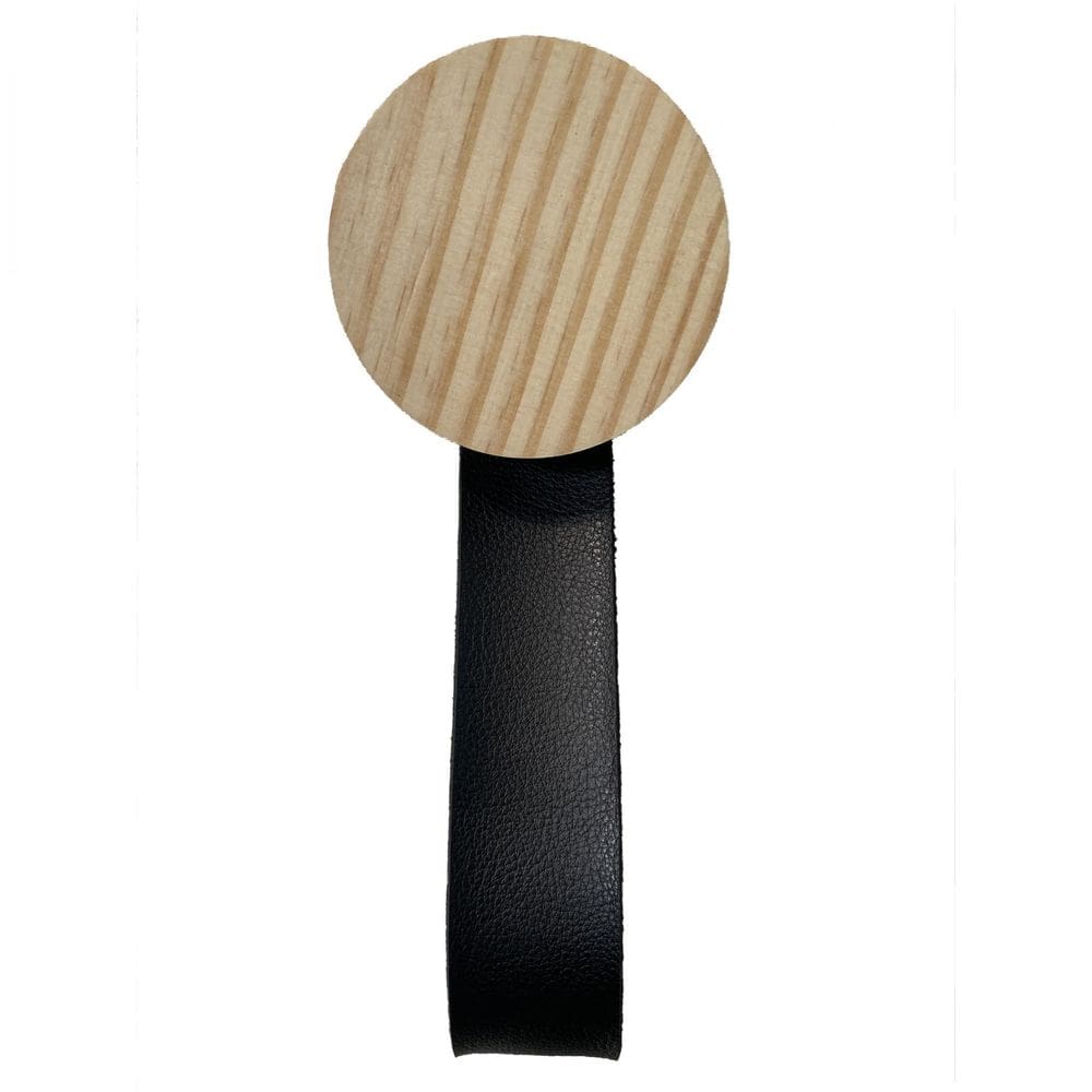 Gancho Pinus Redondo Com Courino Preto