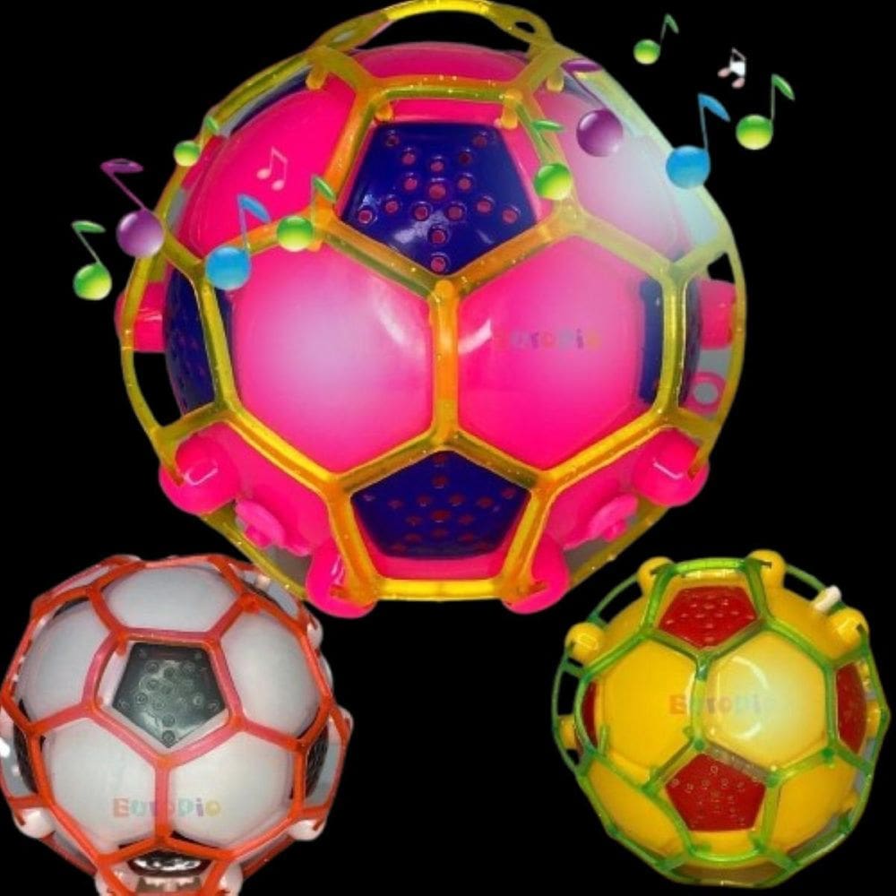 Brinquedo Bola Maluca Pula Vibra Com Luz De Led