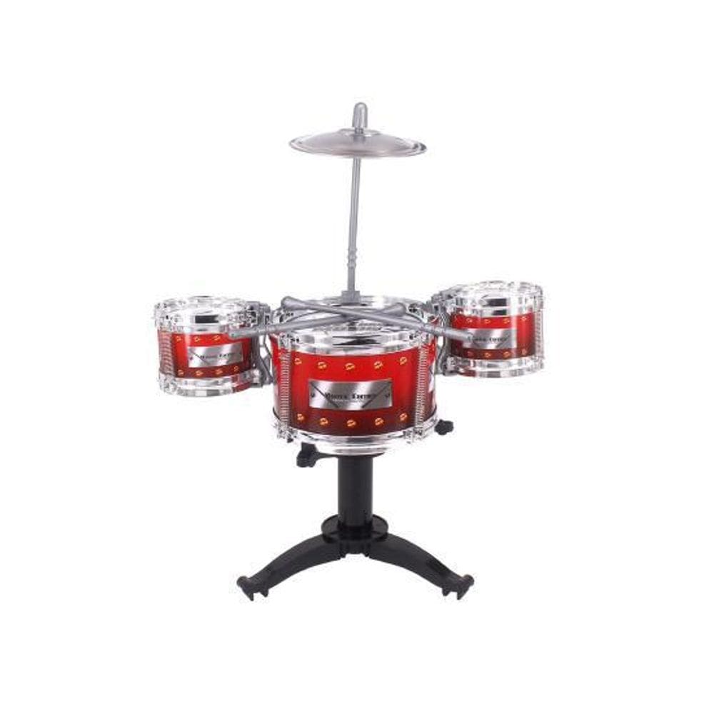 Bateria Musical Infantil Meu Ritmo Jazz Drum Com Baqueta