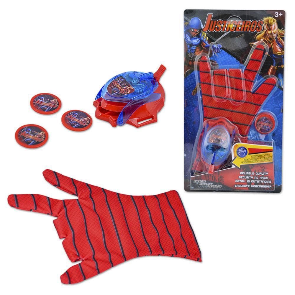 Luva Lançadora De Discos Homem Herói Aranha Justiceiros