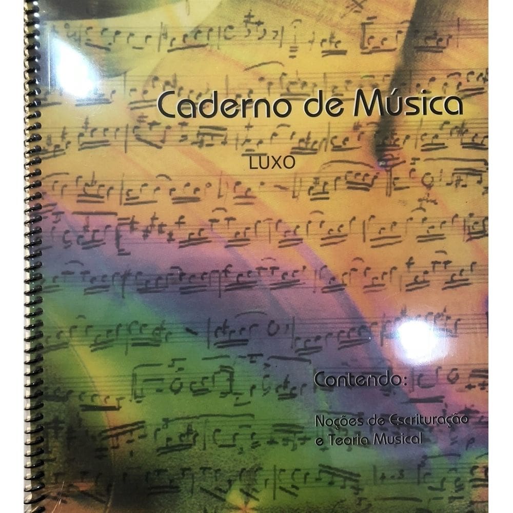 Caderno de Música Luxo Grande - Contendo: Noções de Escrituração e Teoria Musical