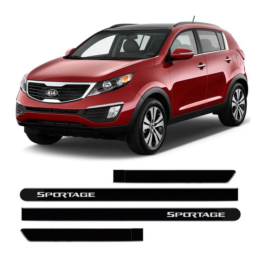 Friso Lateral Kia Sportage 2005-2020 Preto Fosco 98 cm