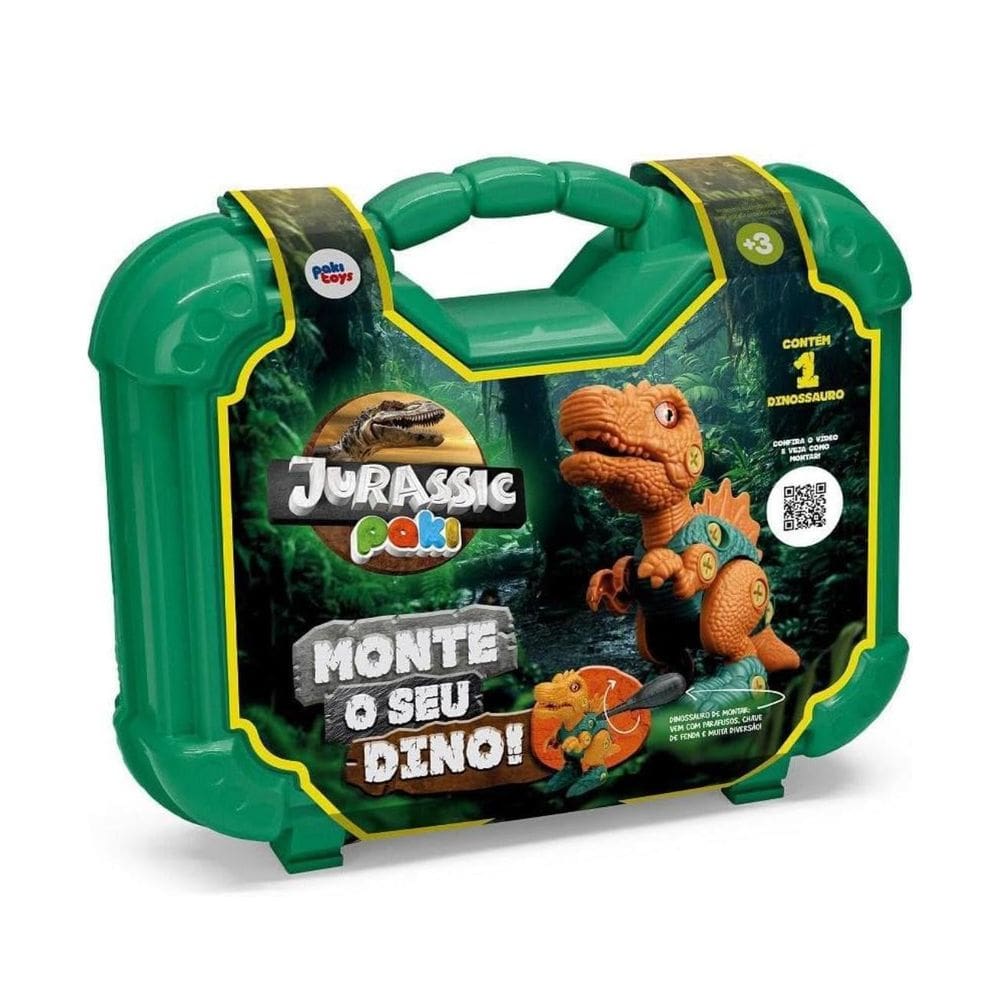 Dinossauro Brinquedo Maleta Montar Chave Monte Seu Dino