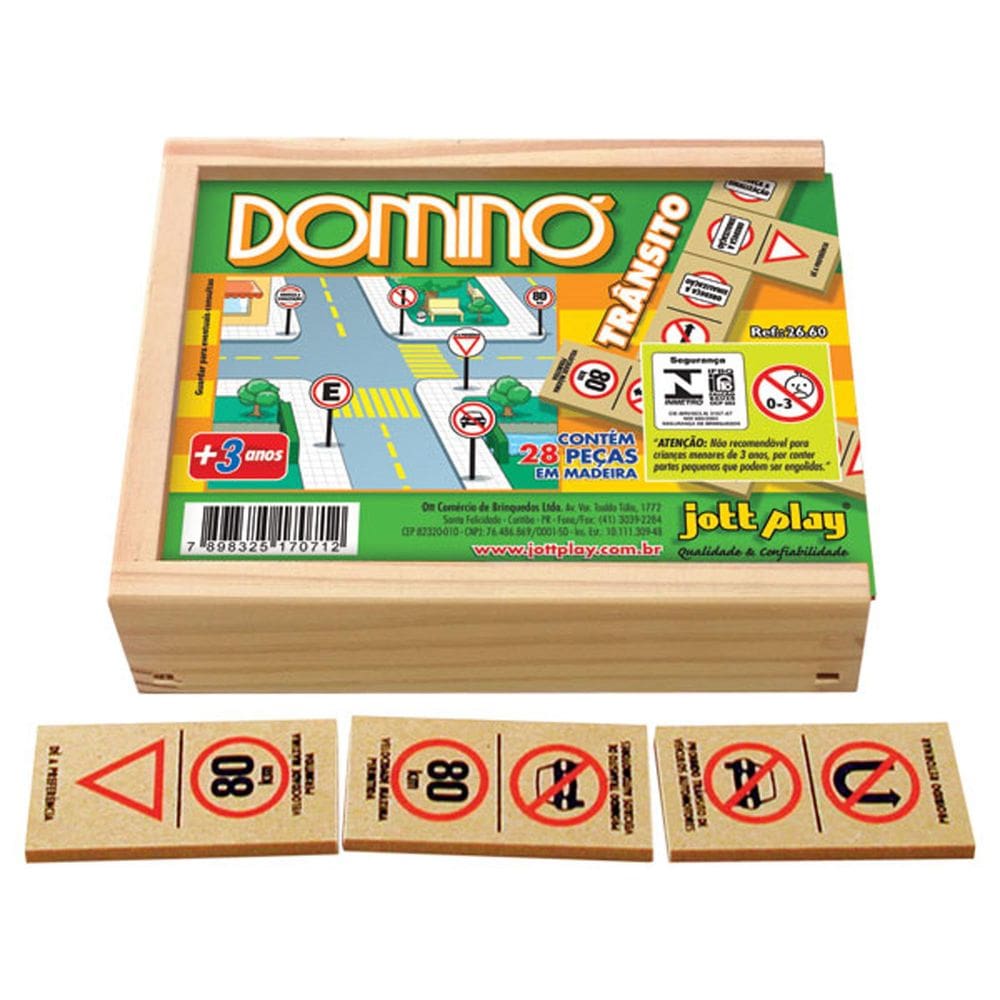 Dominó De Trânsito 28 Peças Jottplay