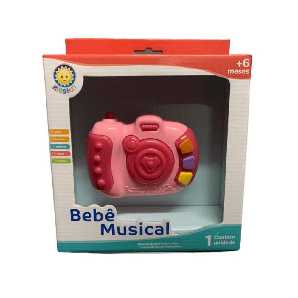 Bebê Musical Câmera Rosa 782 - Kitstar