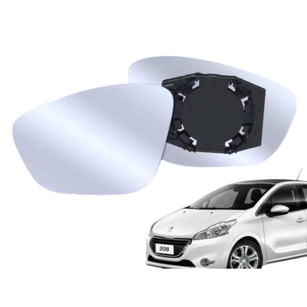 Lente Espelho Retrovisor Peugeot 208 2012 A 2018 Esquerdo