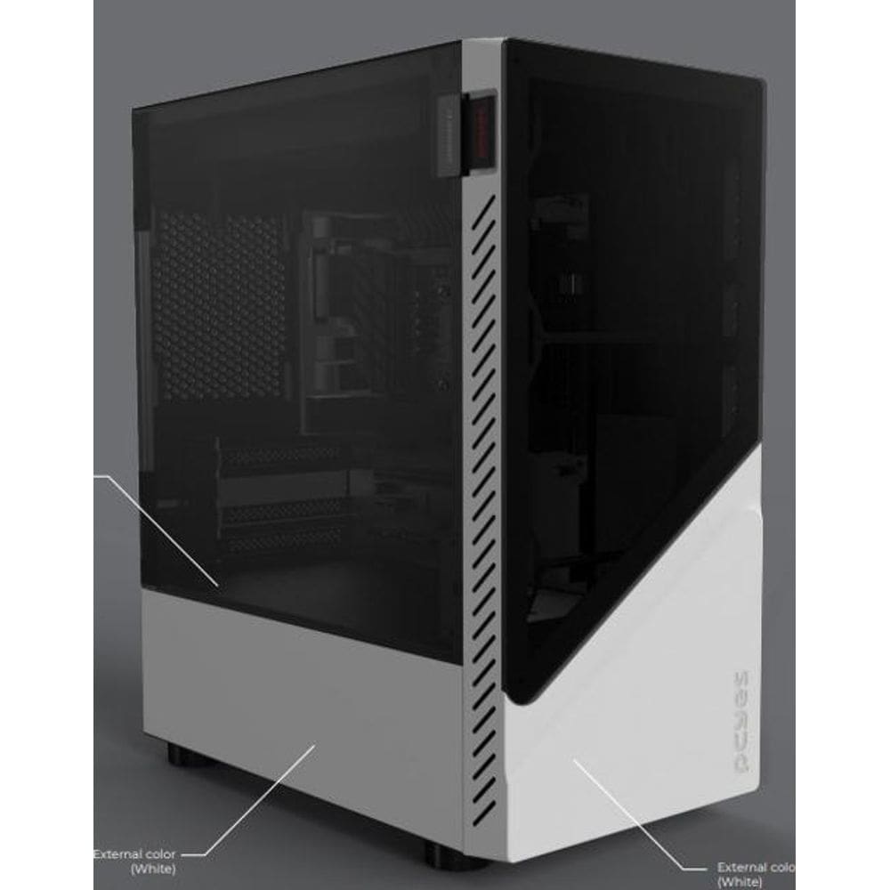Gabinete Gamer PCYES White Ghost - Lateral em Vidro - Mid-Tower - USB 3.0 - ATX - 3 Ventoinhas - Branco