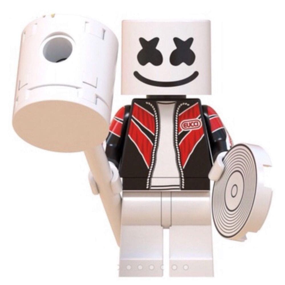 Boneco Blocos De Montar Dj Marshmello Dark Blue Jacket