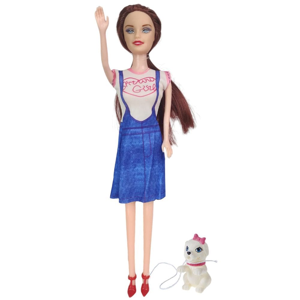 Boneca Princesa Cachorrinho Infantil brinquedo com Pet Fofo Menina Brincadeira Divertida