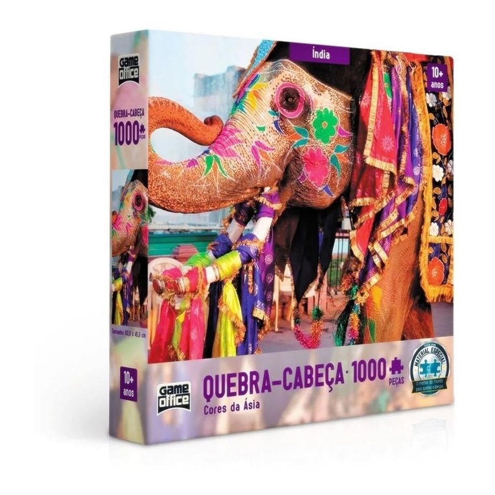 Quebra Cabeça Índia Cores Da Ásia 1000 Peças Toyster