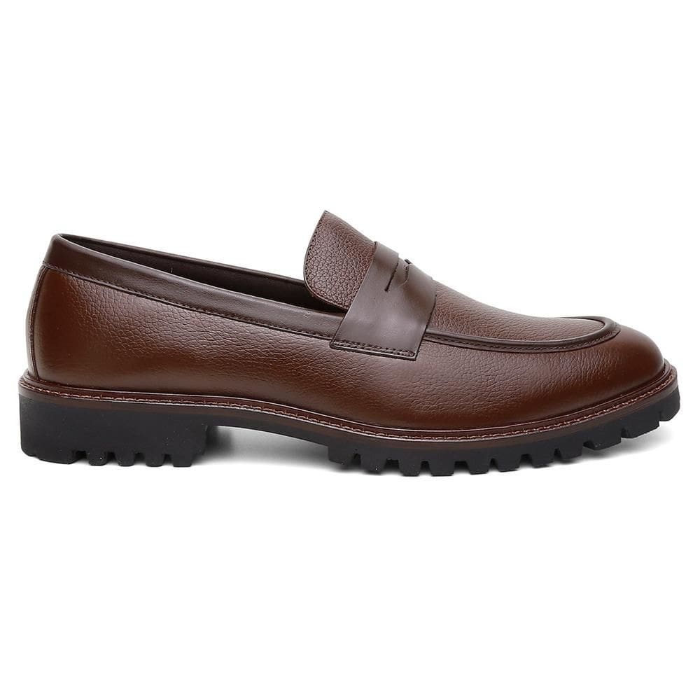 Mocassim Masculino Couro Solado Conforto Calce Fácil