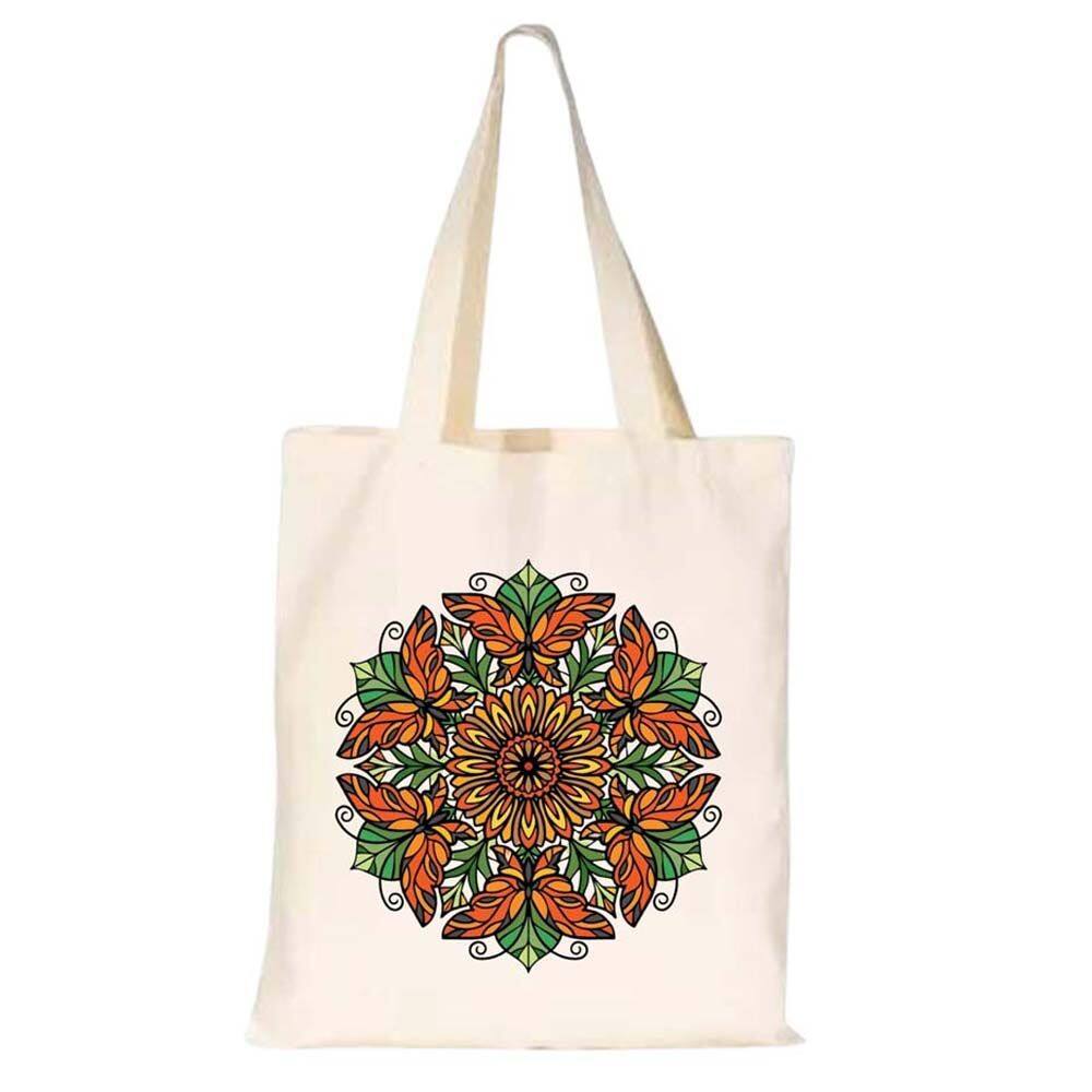 Bolsa de Praia Mandala Namaste Sacola de Compra Mercado Estampa DTF de Qualidade