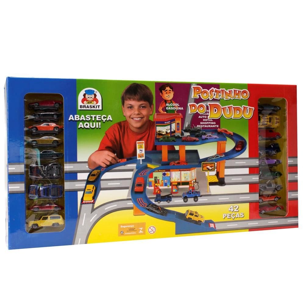Postinho do dudu posto de gasolina de brinquedo braskit