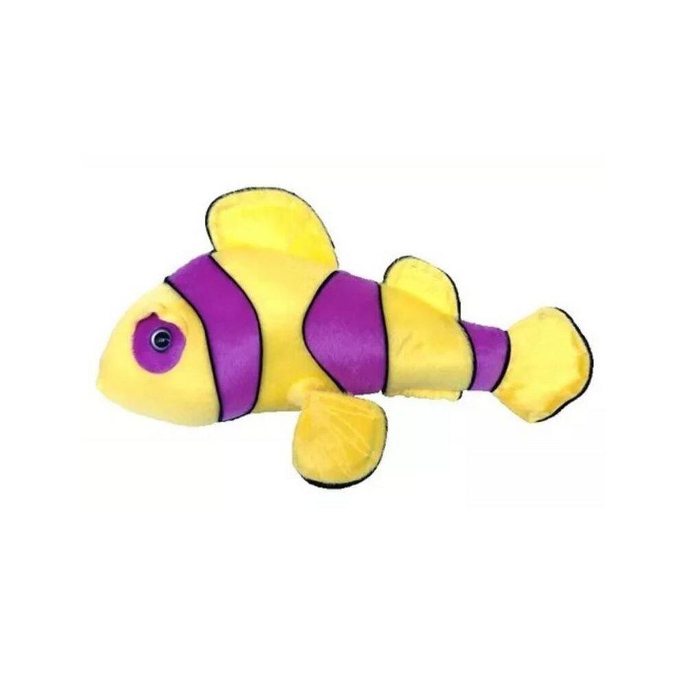 Peixe Palhaço De Pelúcia Amarelo 35 Cm Antialérgico