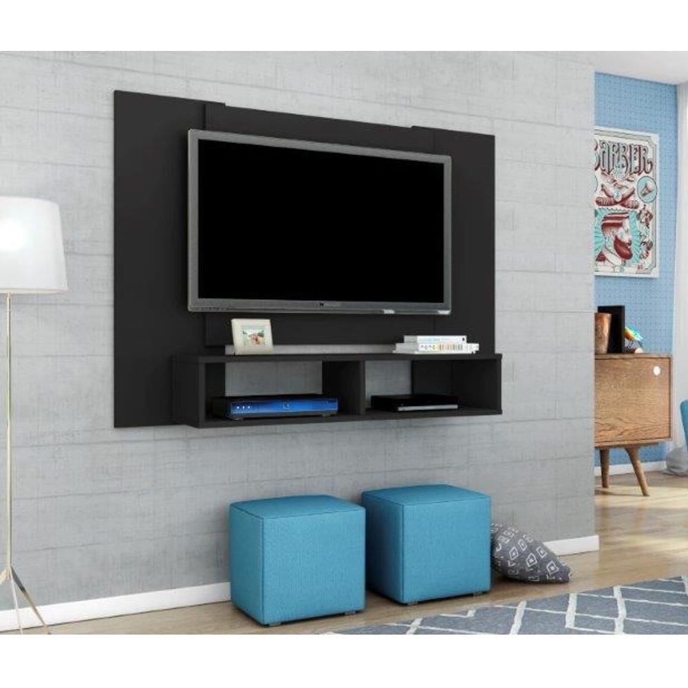Painel Navi MDF/MDP 120cm TV 47 Nicho Cabos