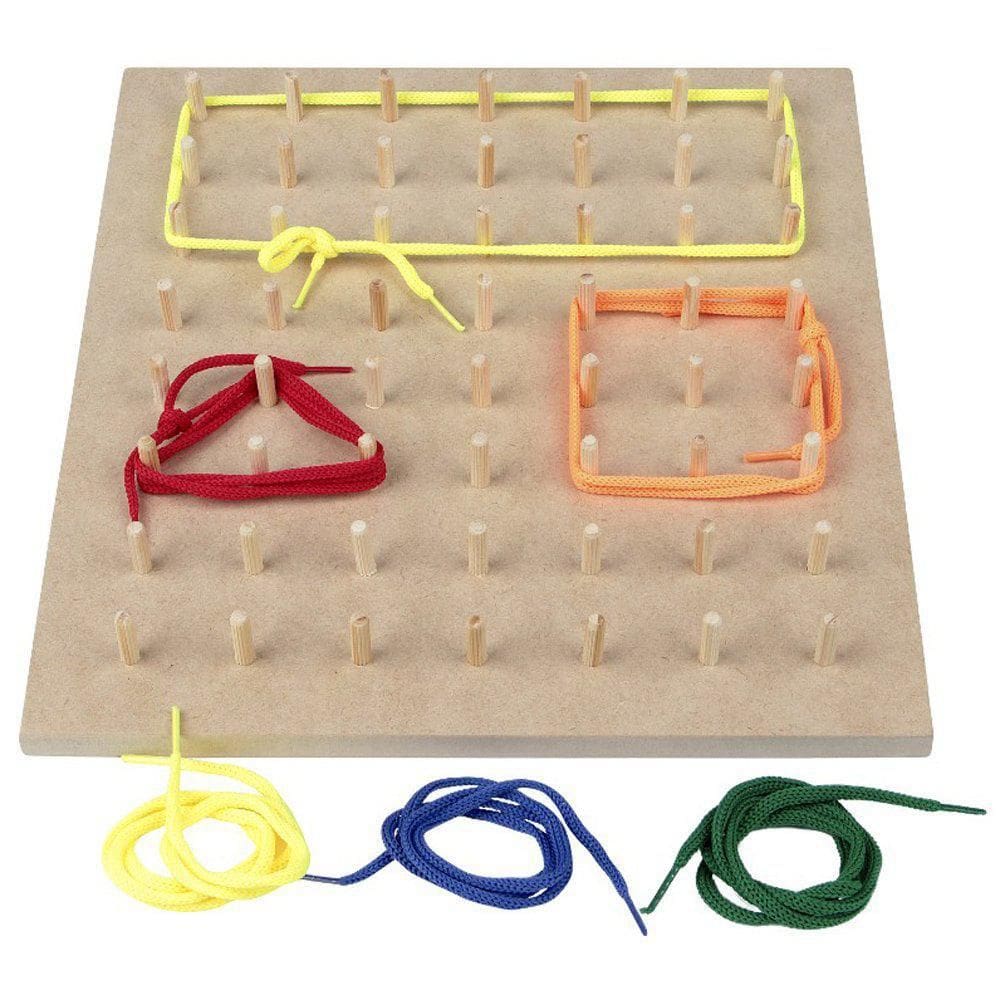 Geoplano 56 Pinos com Cadarços Madeira 9801 Carlu