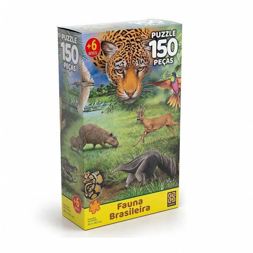 Jogo Quebra Cabeca Puzzle 150 Pecas Fauna Brasileira