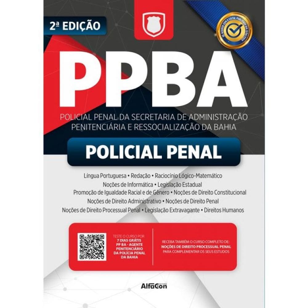 Ppba - Policial Penal Da Secretaria De Administração Penitenciária E Ressocialização Da Bahia