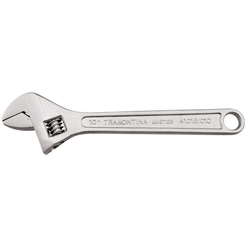 Chave Ajustavel Para Porcas 10" Tramontina Com Corpo Forjado Em Aço Carbono Cromado
