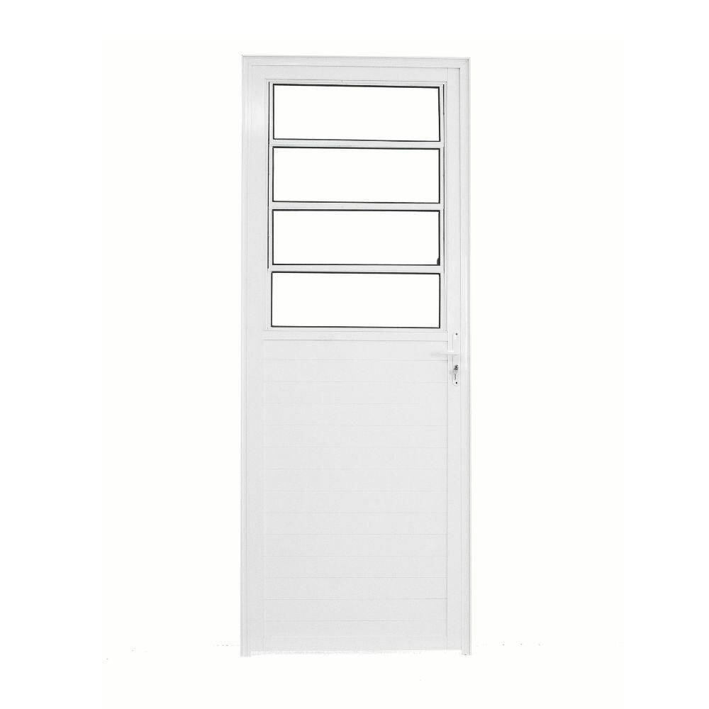Porta Basculante Lambril Alumínio Branco 2.10 X 70 Lado Direito – Hale