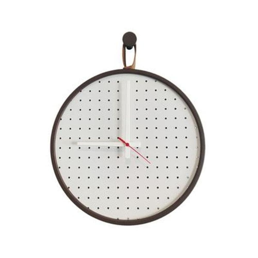 Relogio Marrom Alça Caramelo Mostrador Branco 40 Cm