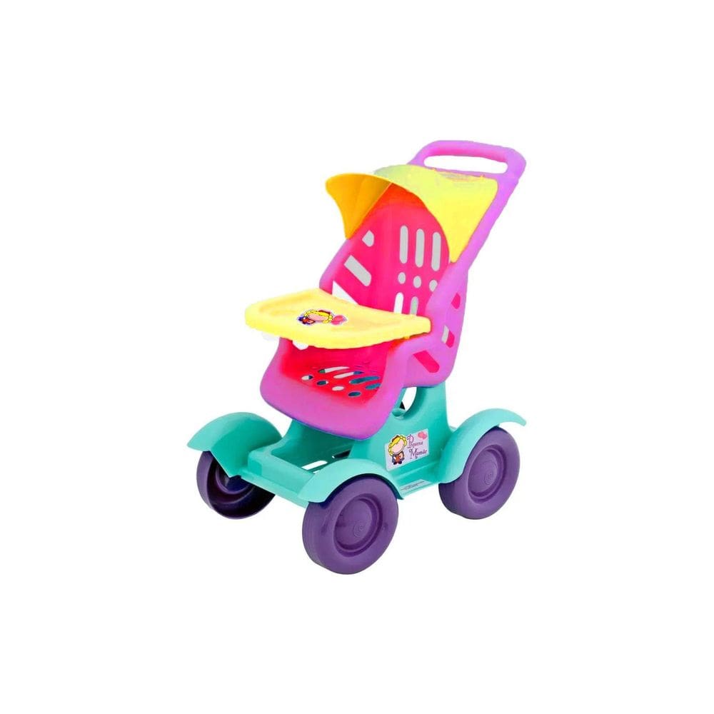 Carrinho Pequena Mamãe, Roxo/Amarela, Grande