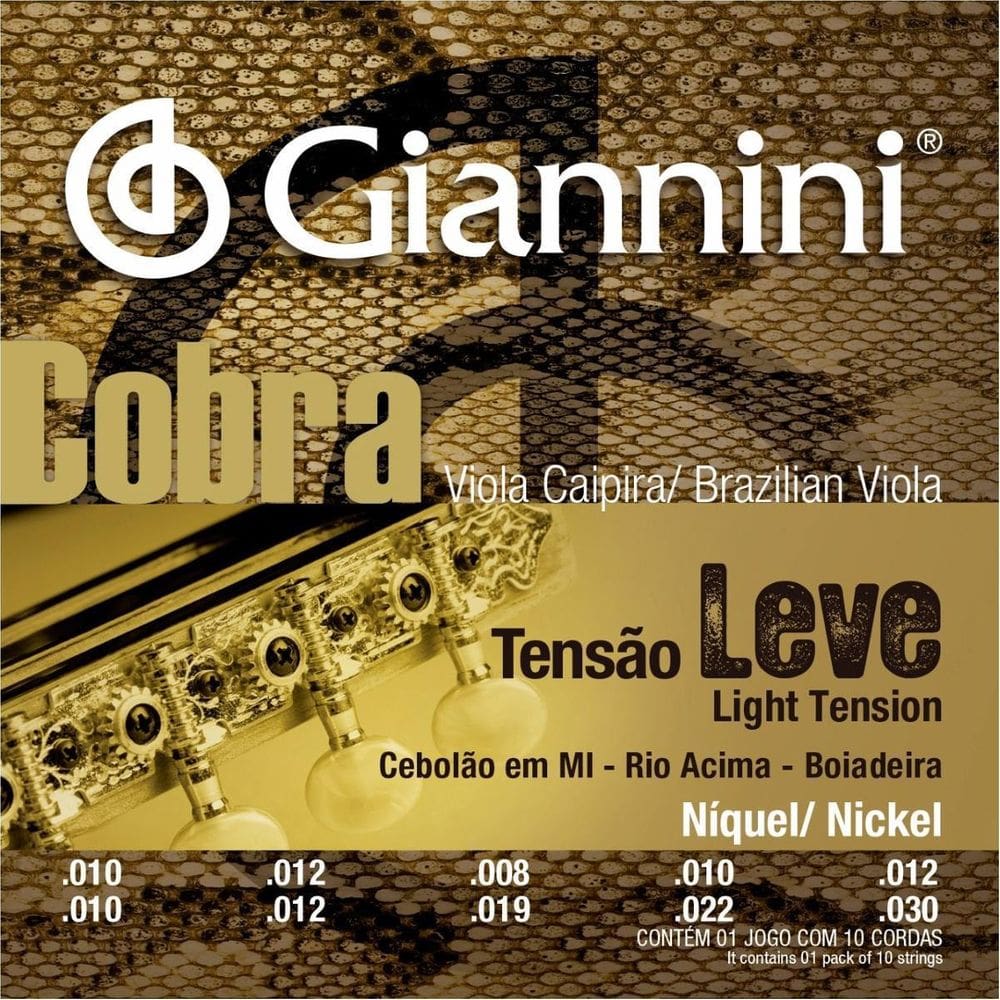 Encordoamento Para Viola Aco Leve Gesvnl Serie Cobra Gianni