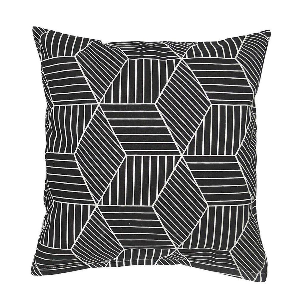 Capa De Almofada Minimalista Linhas Branco 42X42Cm