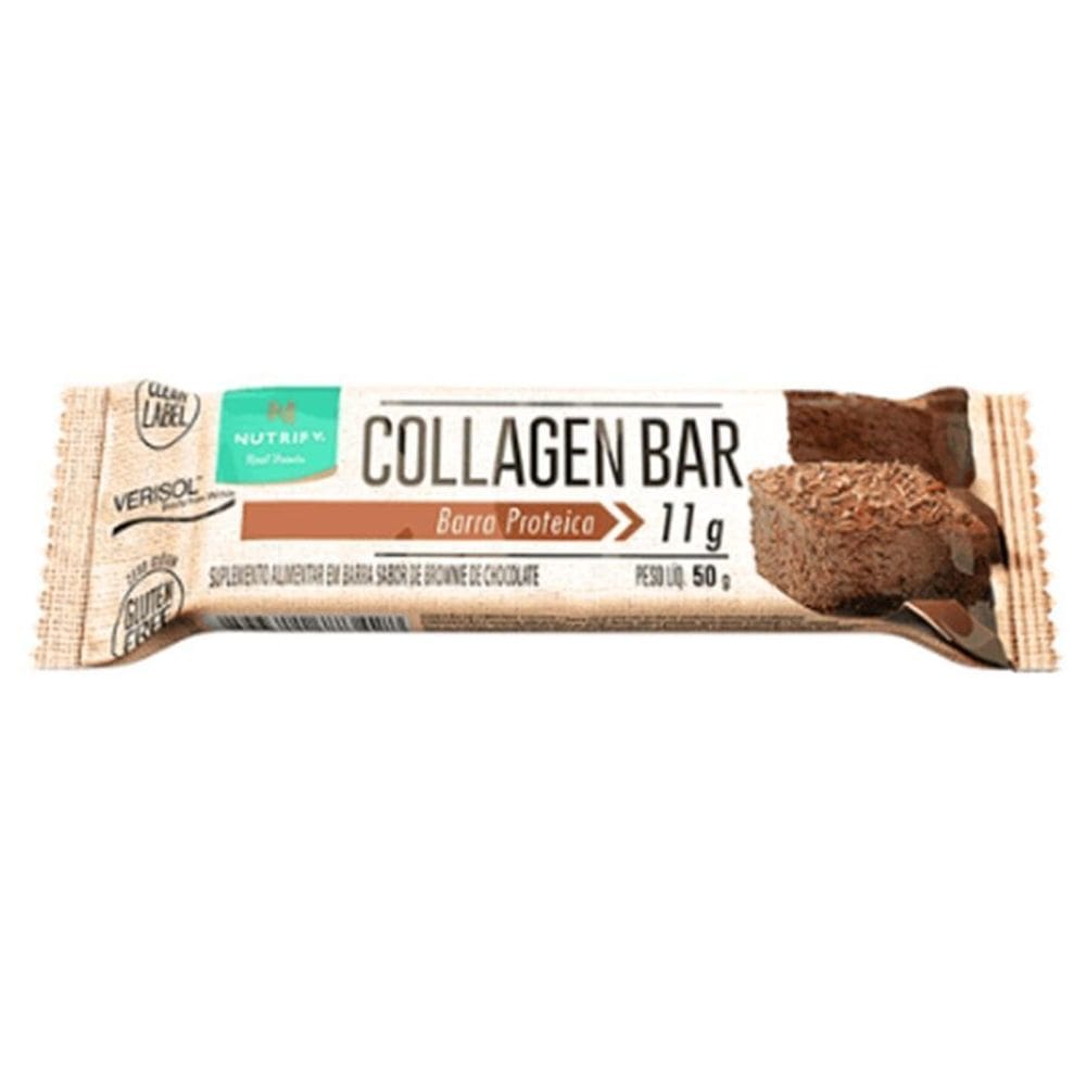Kit 2X: Barra Proteína Collagen Bar Brownie Chocolate
