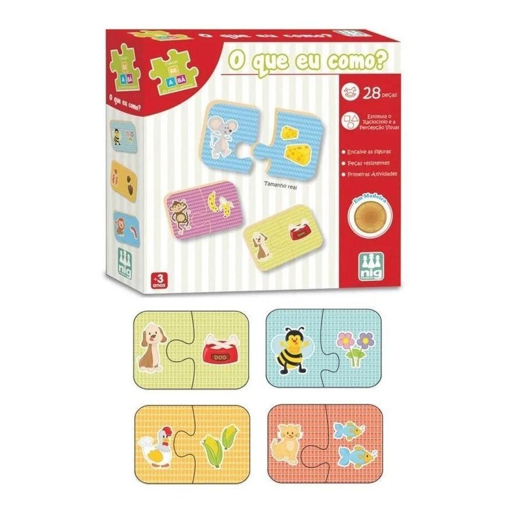 Jogo Educativo Didático Be A Bá O Que Eu Como Nig Brinquedo