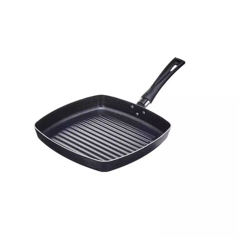 Grill Bifeteira Quadrado Brinox Masala 24cm 1,3L Preto